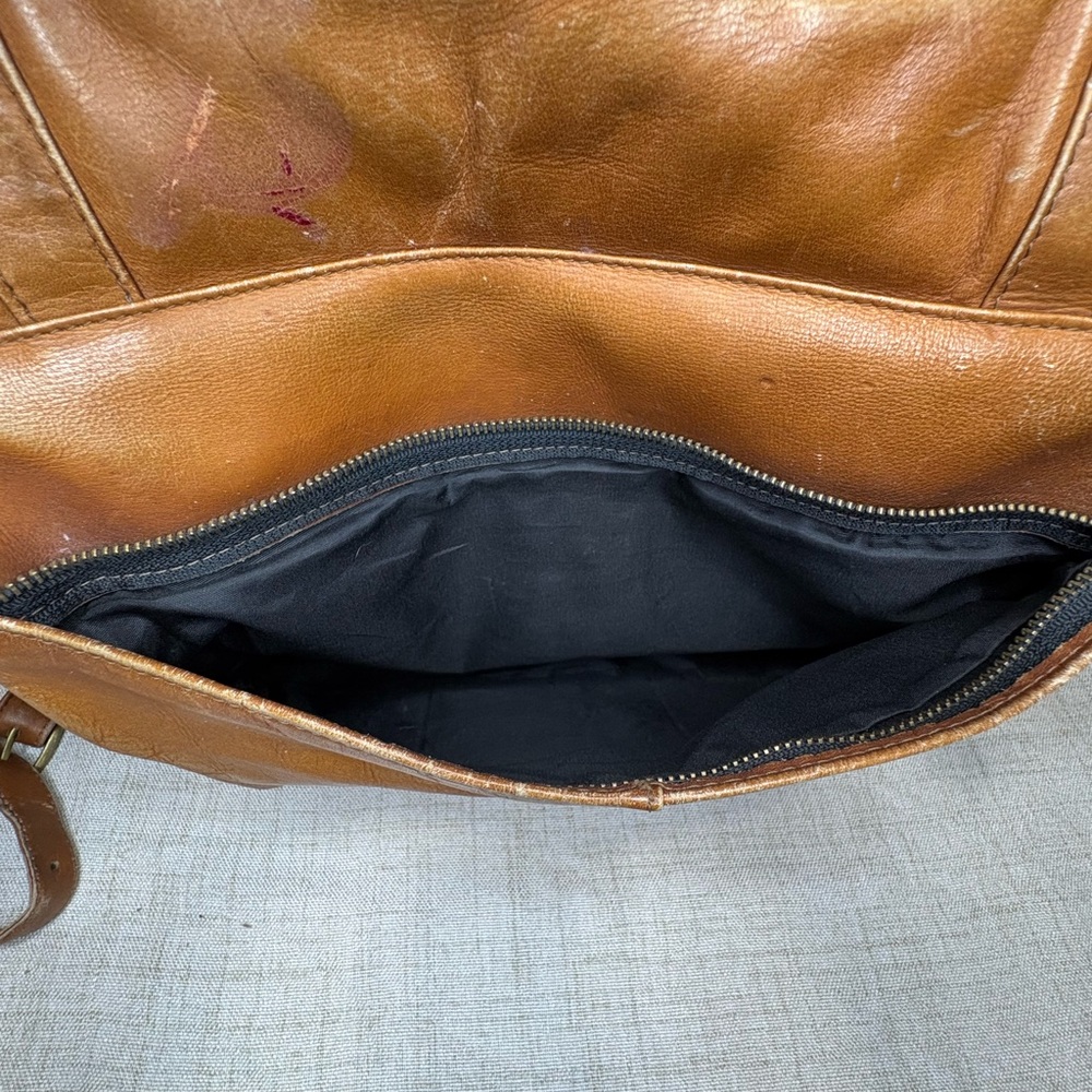 Frye Vintage Leather Flap Top Briefcase Messenger Bag - Picture 8 of 12